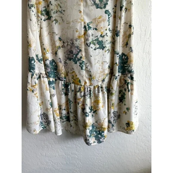 A New Day Short Sleeve Tie-Dye V-Neck Flare Dress Womens Size S White - Picture 14 of 16